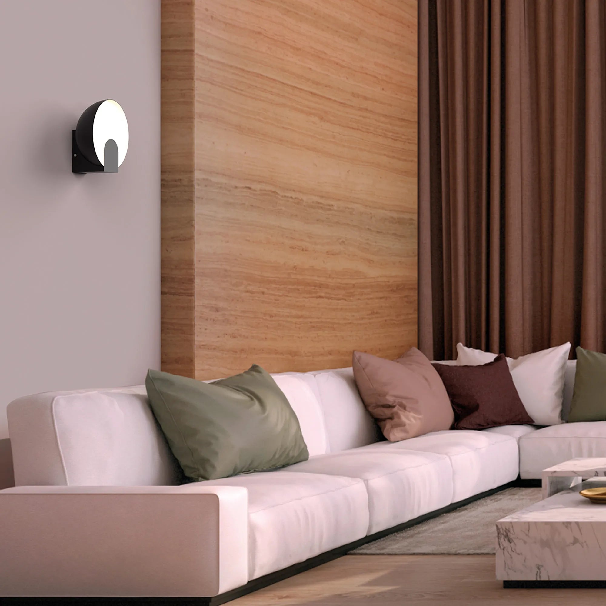 Oculo LED Wall Lamp - Black/Gold