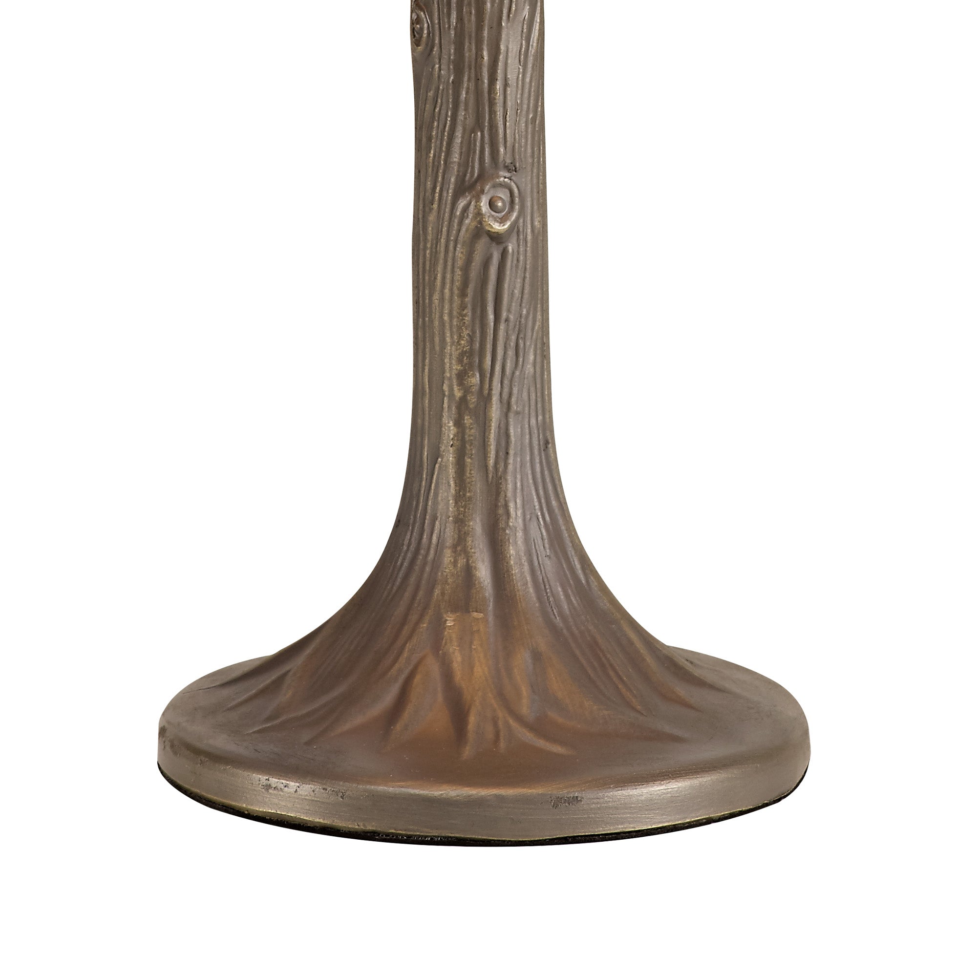 Oksana 1/2 Light Octagonal/Tree/Curved Table Lamp E27 With Tiffany Shade, Blue & Clear Crystal & Aged Antique Brass