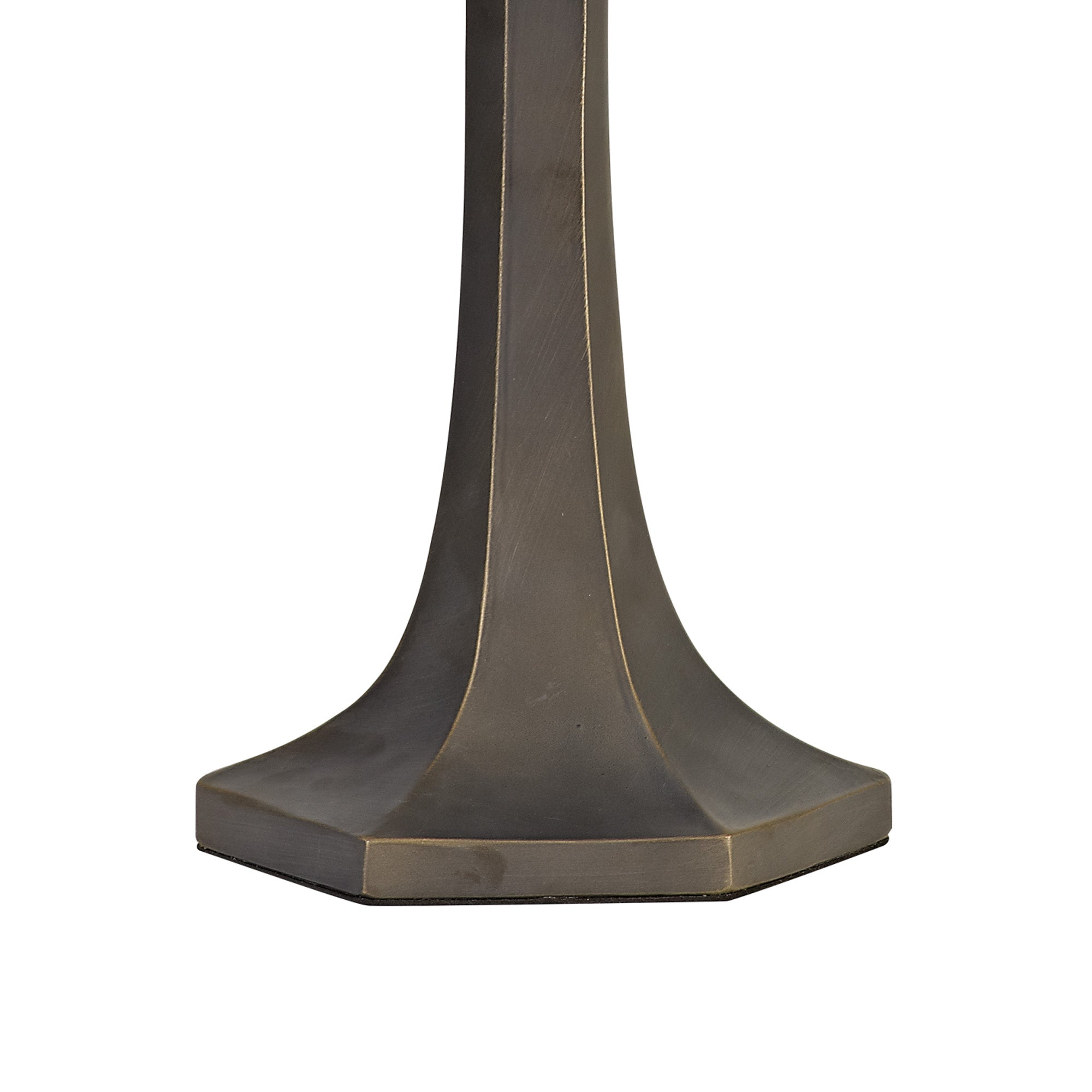 Oksana 1/2 Light Octagonal/Tree/Curved Table Lamp E27 With Tiffany Shade, Blue & Clear Crystal & Aged Antique Brass