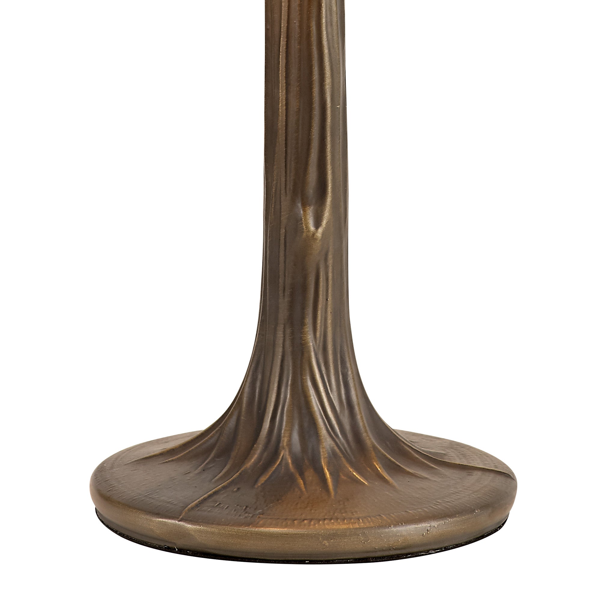 Oksana 1/2 Light Octagonal/Tree/Curved Table Lamp E27 With Tiffany Shade, Blue & Clear Crystal & Aged Antique Brass