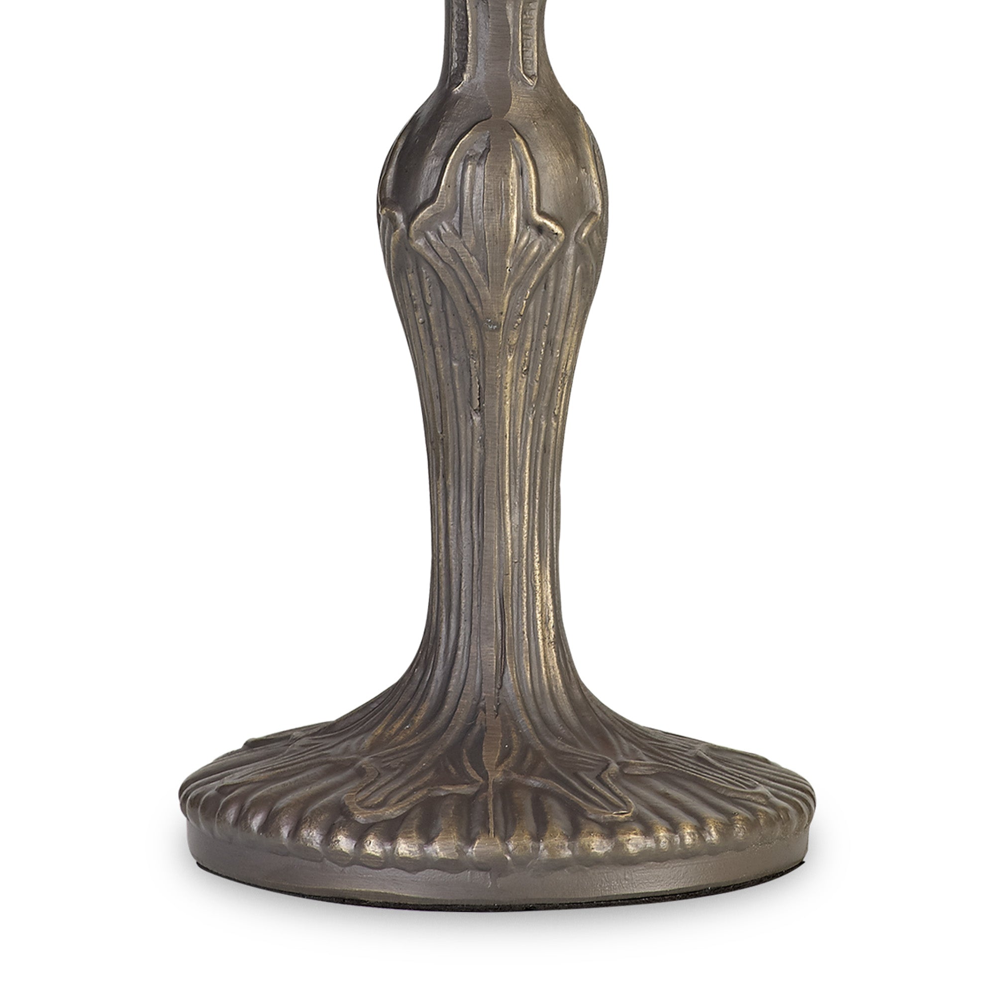 Oksana 1/2 Light Octagonal/Tree/Curved Table Lamp E27 With Tiffany Shade, Blue & Clear Crystal & Aged Antique Brass