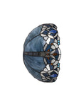 Oksana Tiffany 30cm Indoor Double Wall Light, 2 x E14, Blue & Clear Crystal