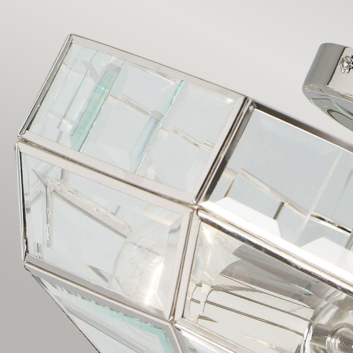 Old Park 2 Light Semi-Flush - Antique Brass/Polished Brass/ Polished Nickel E27