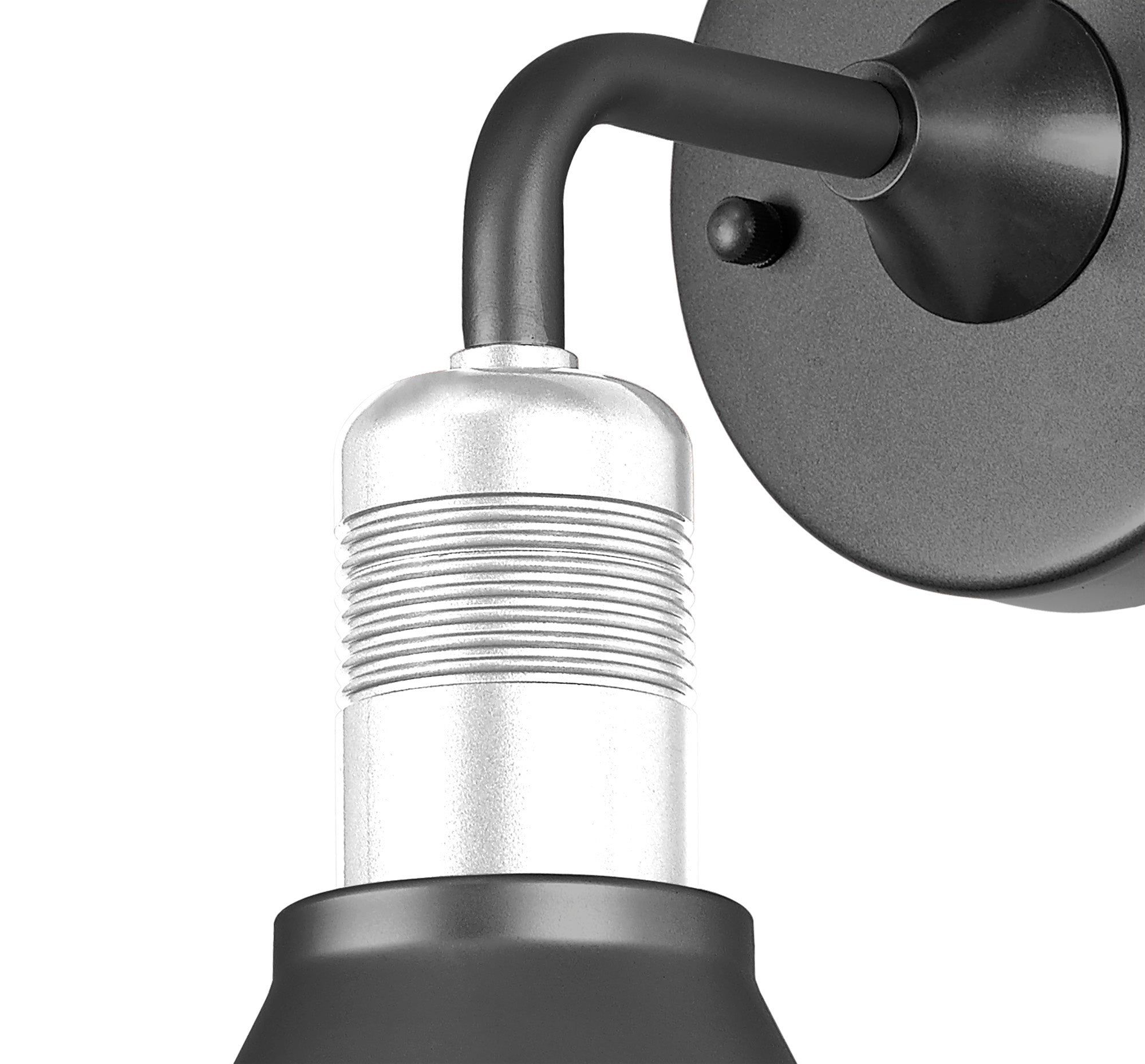 Ontario Wall Lamp, 1 Light E27, IP65, Anthracite/Matt White, 2yrs Warranty