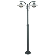 Oslo 2 Light Lamp Post - Black/Galvanised IP55  E27