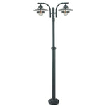 Oslo 2 Light Lamp Post - Black/Galvanised IP55  E27