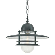 Oslo 1 Light Chain Lantern - Black/Galvanised IP55 E27