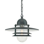 Oslo 1 Light Chain Lantern - Black/Galvanised IP55 E27