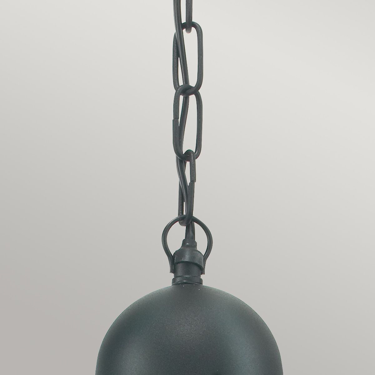 Oslo 1 Light Chain Lantern - Black/Galvanised IP55 E27