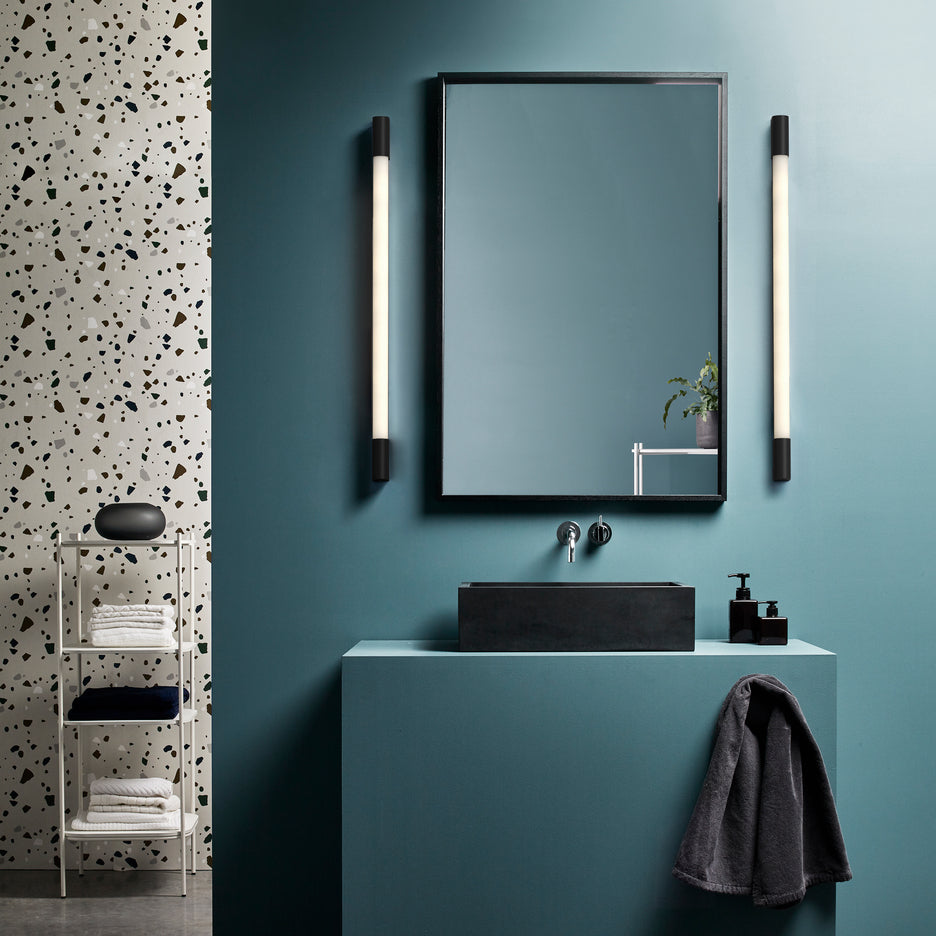 Palermo 600/ 900 LED Bathroom Light IP44 - Matt Black, Polished Chrome