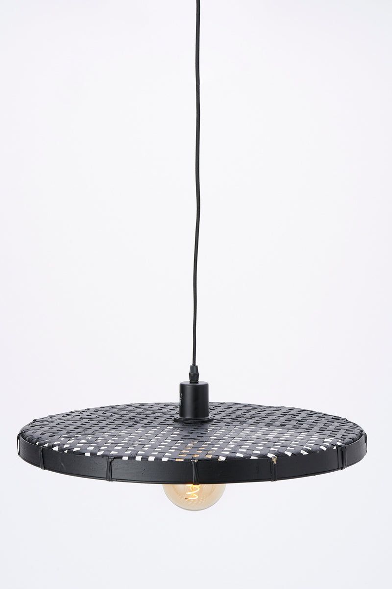 Paloma Small/Medium/Large Hanging Slim Lamp Rattan Natural - Brown/Black Finish - Cusack Lighting