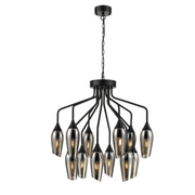 Panther 12lt Fitting Black - Smoked / Amber Glass