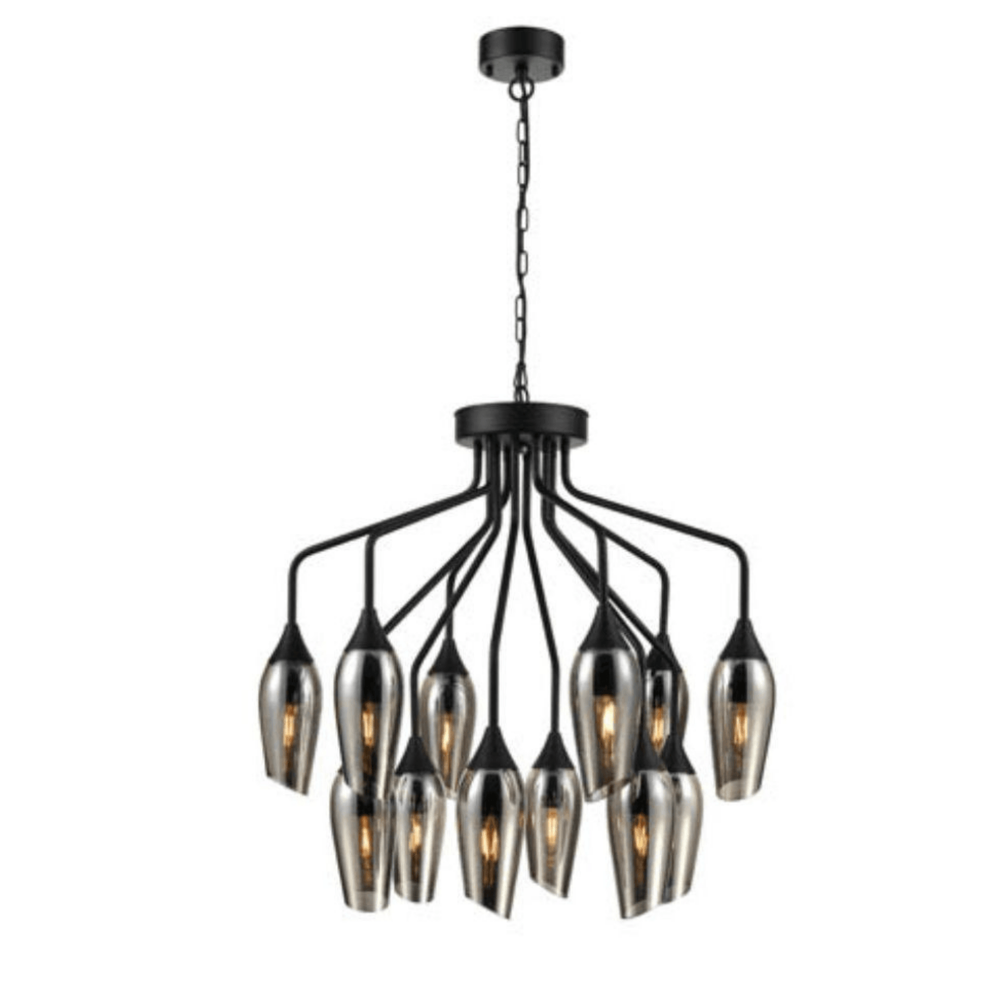 Panther 12lt Fitting Black - Smoked / Amber Glass