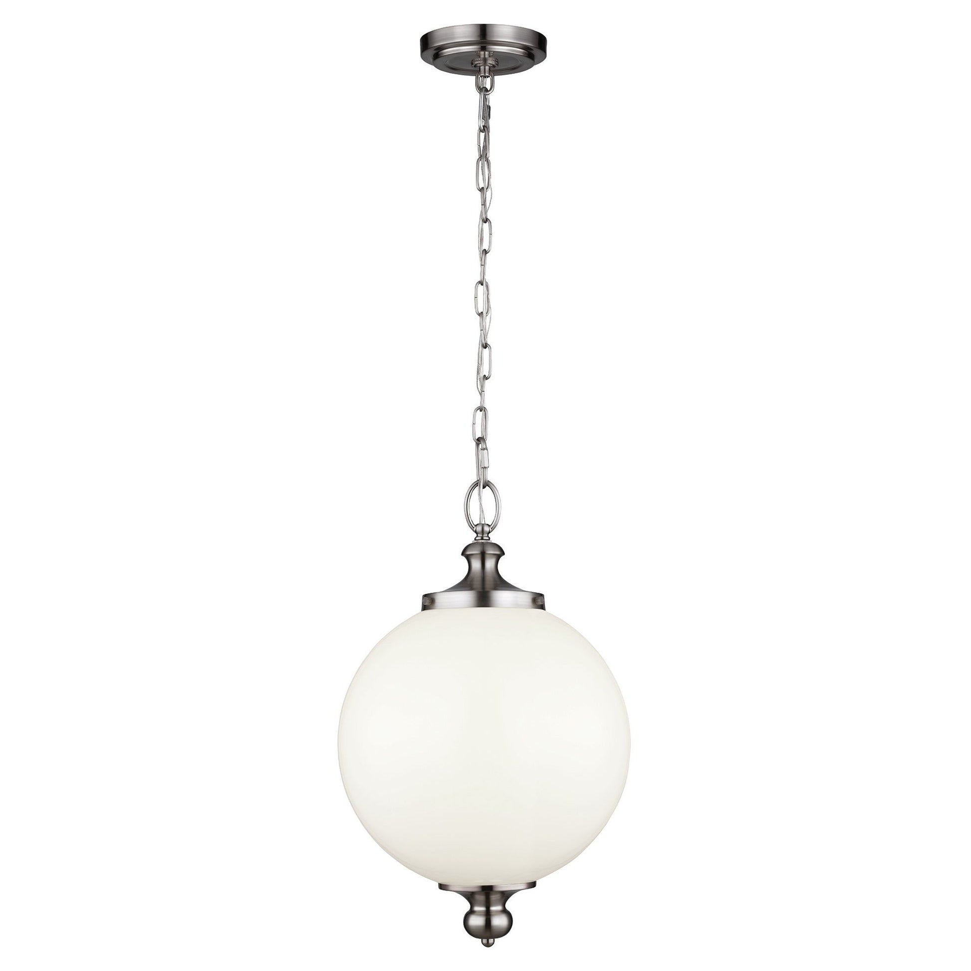 Parkman 1 Lt Large Pendant Ceiling Light - Brushed Steel Finish