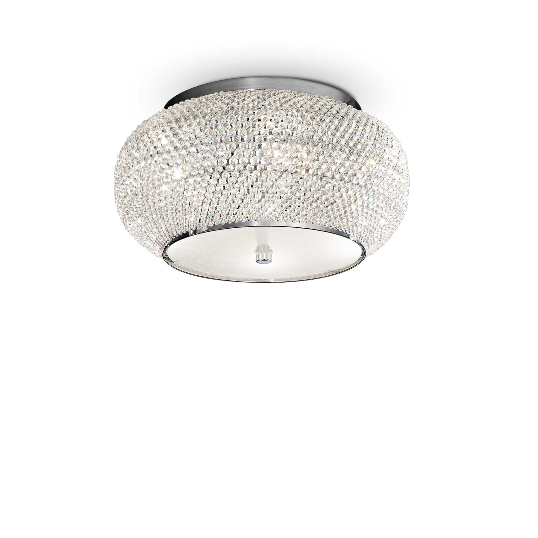 Pasha Flush Crystal Light - Chrome/Gold Finish - Cusack Lighting