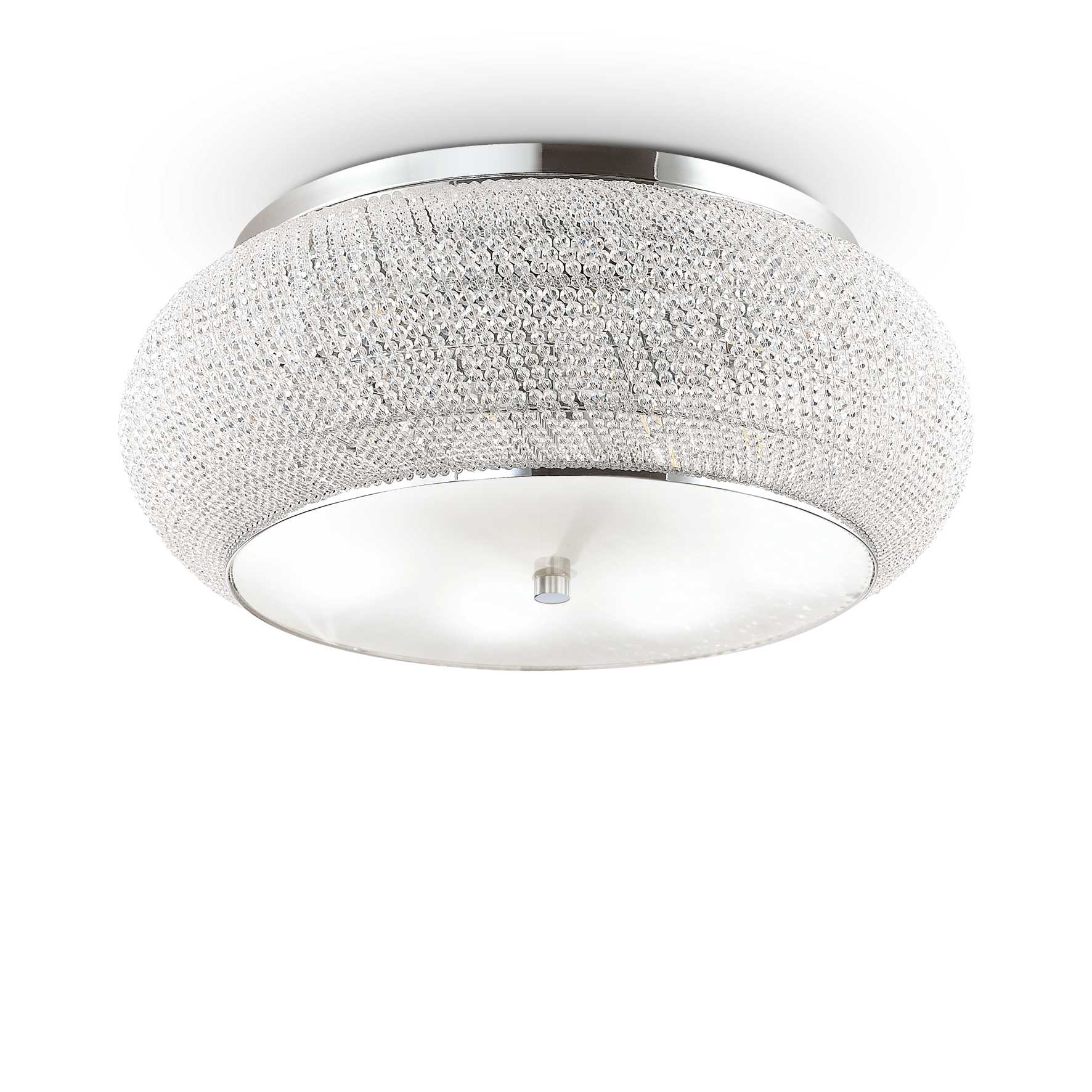 Pasha Flush Crystal Light - Chrome/Gold Finish - Cusack Lighting