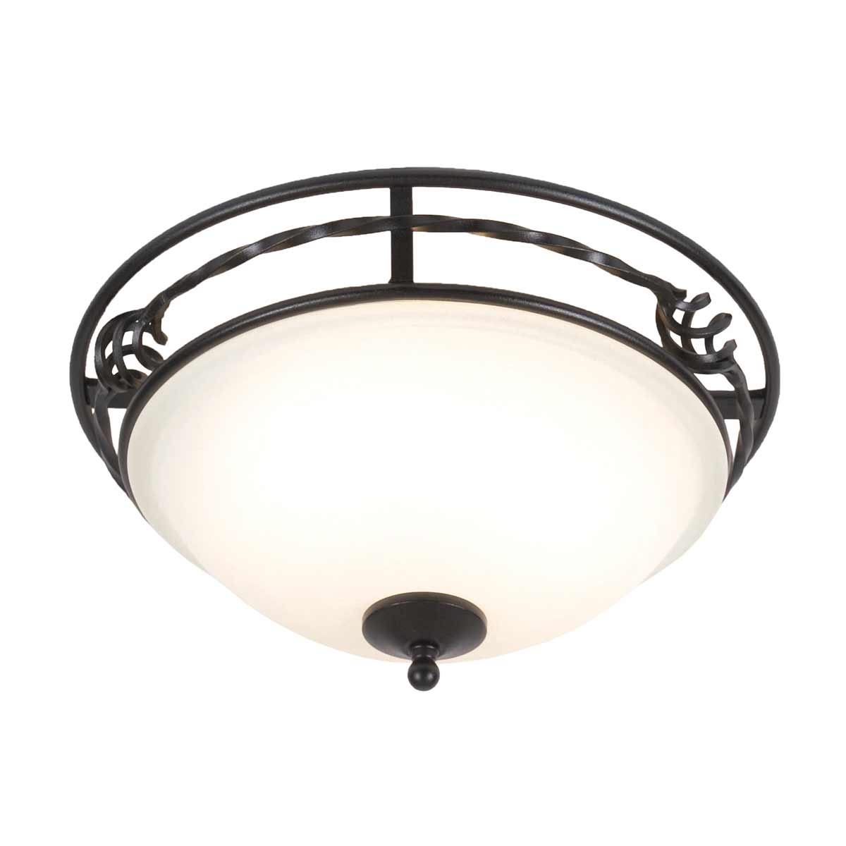 Pembroke Two Styles Flush Light - Black/Black & Gold E27