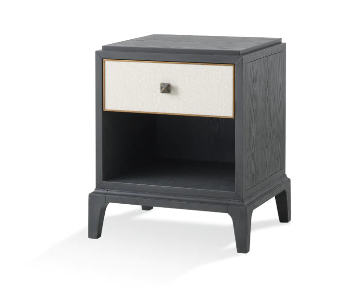 Monaco 1/2 Drawer Bedside Grey - Finish