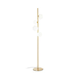 Perlage Floor Lamp - Brass/Black Finish - Cusack Lighting