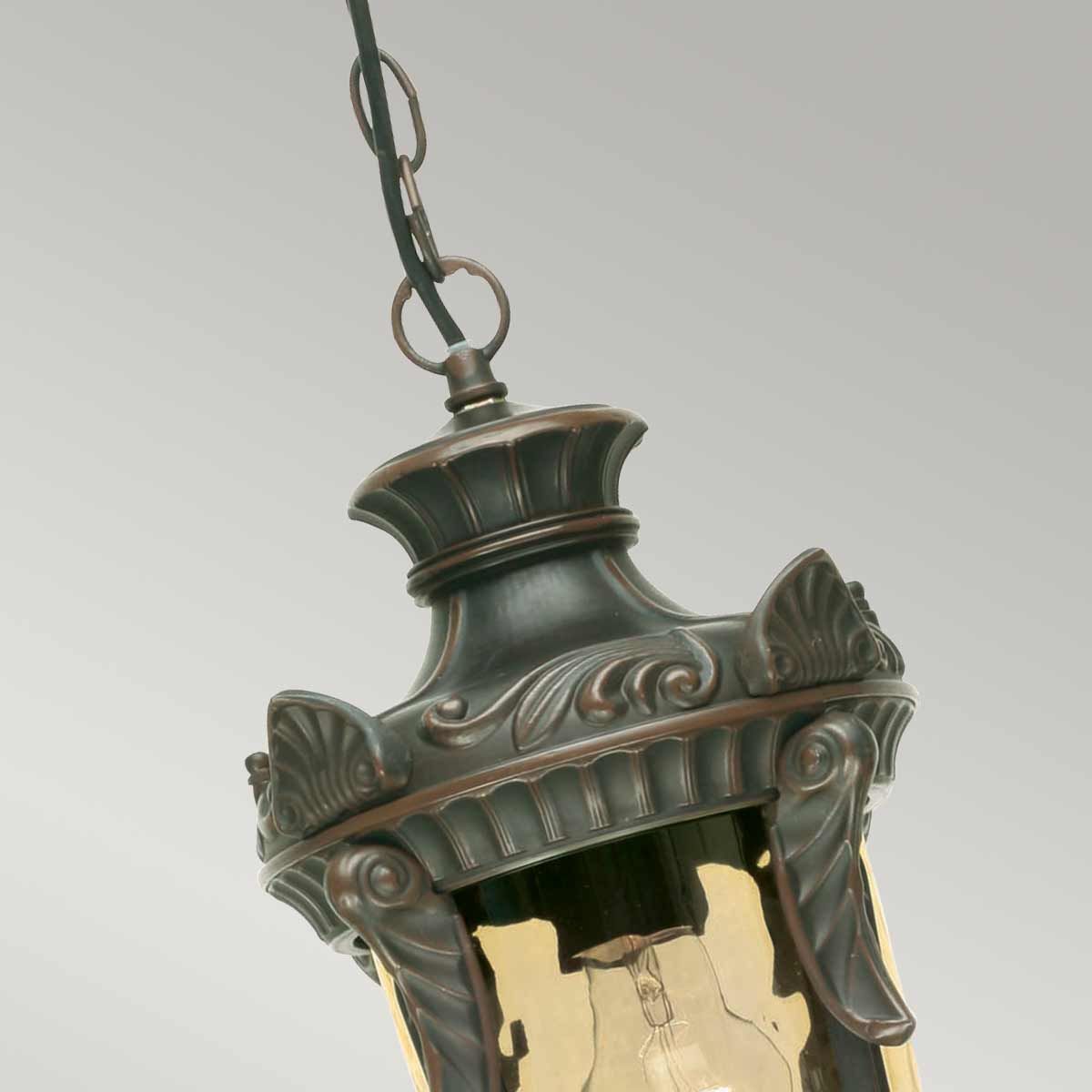 Philadelphia 1 Light Medium Chain Lantern - Old Bronze IP44 E27
