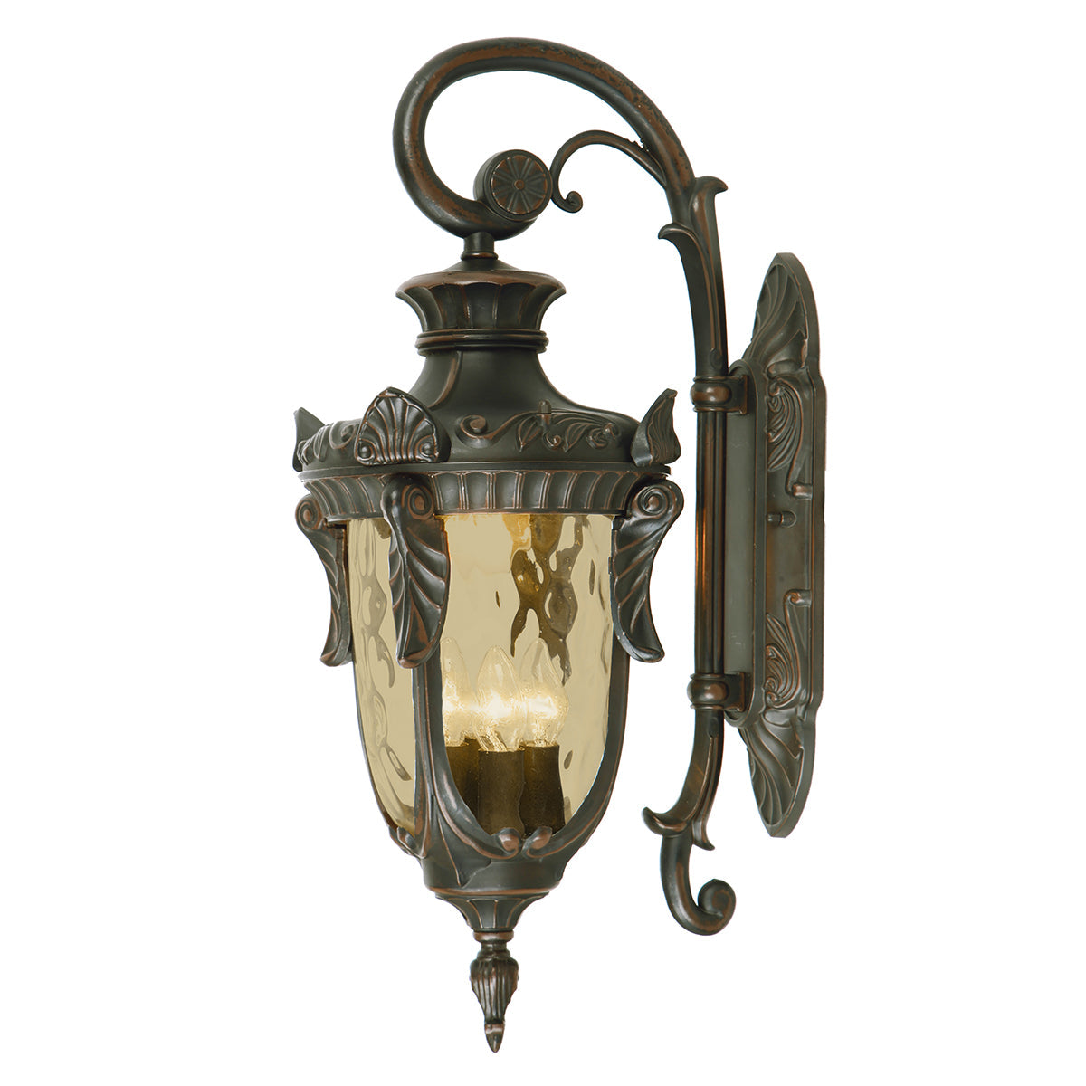 Philadelphia Large & Down Wall Lantern - Old Bronze Finish