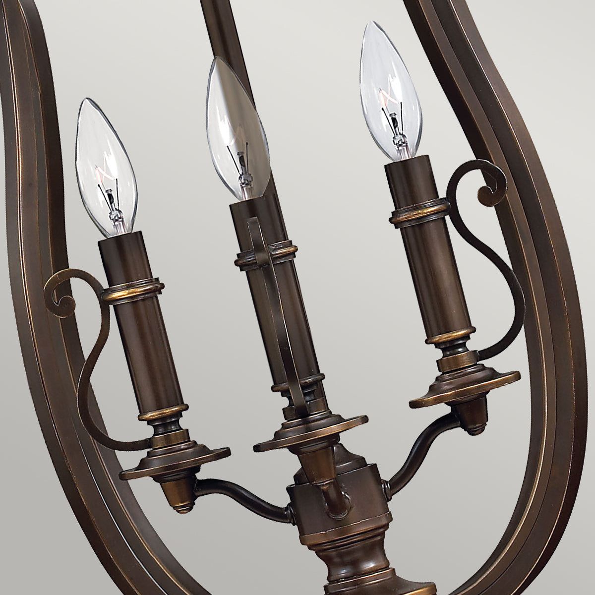 Plymouth 4Lt Double Height Ceiling Light - Olde Bronze Finish