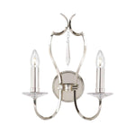 Pimlico 2 Light Wall Light - Dark Bronze/Polished Nickel IP20 E14