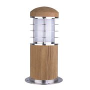 Poole Small Bollard – Teak & Steel Finish