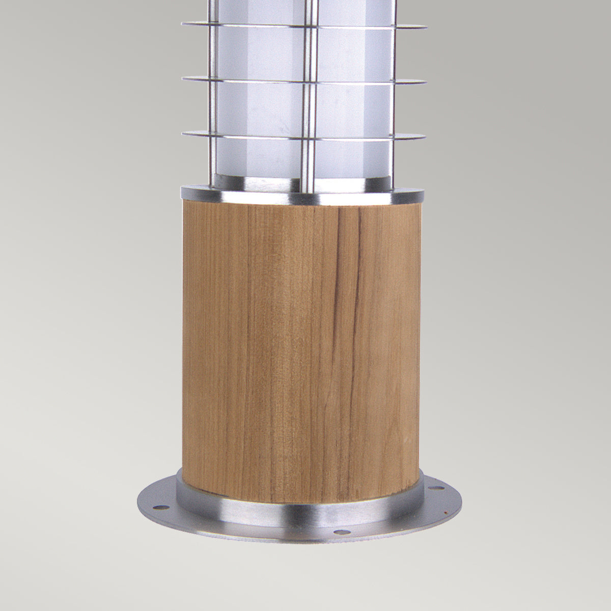 Poole Small Bollard – Teak & Steel Finish