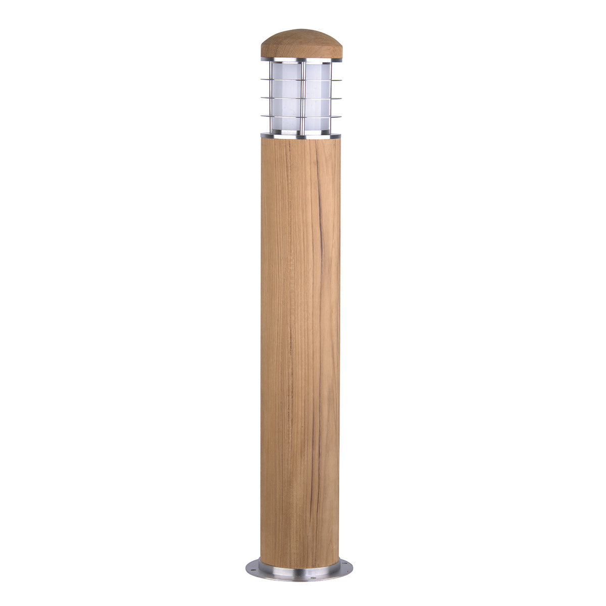 Poole Large Bollard – Teak & Steel Finish