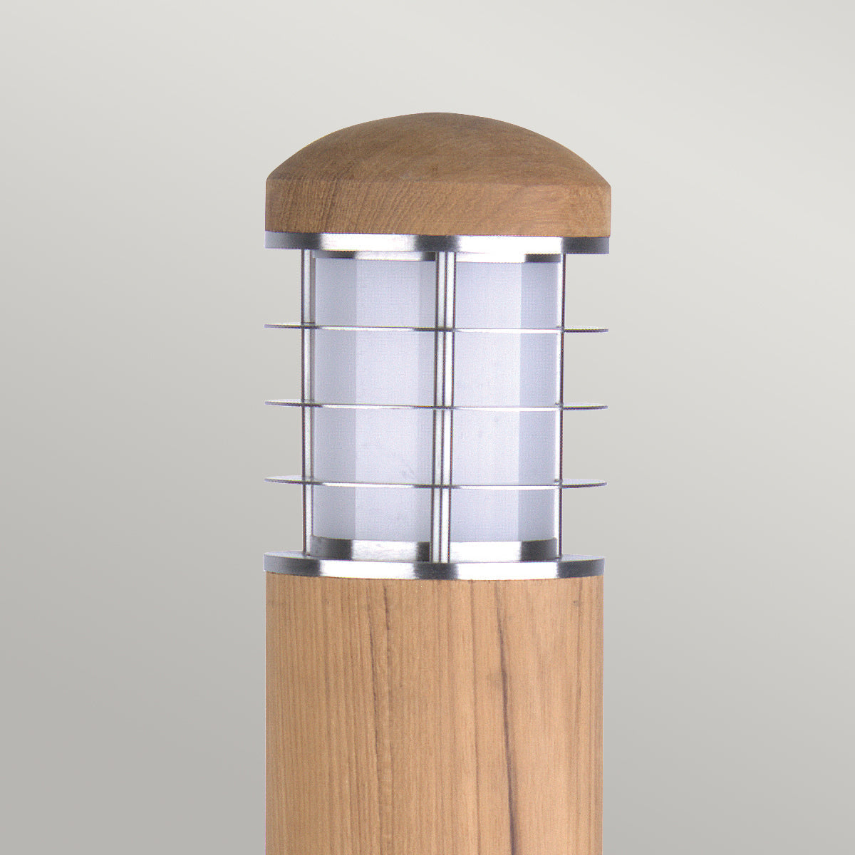 Poole Large Bollard – Teak & Steel Finish