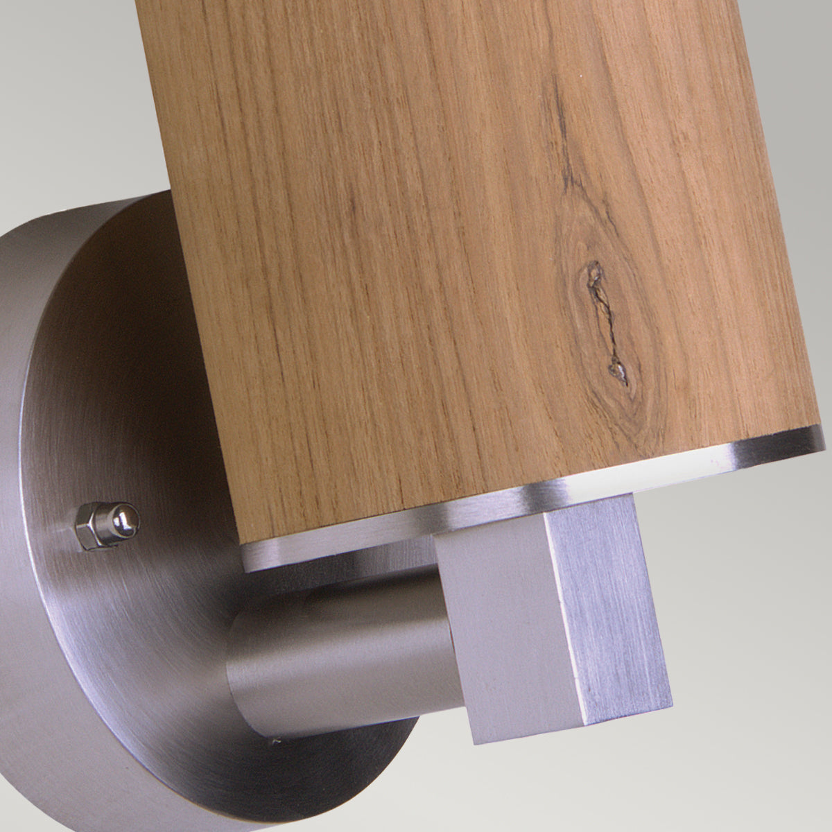 Poole Wall Light - Teak & Steel Finish