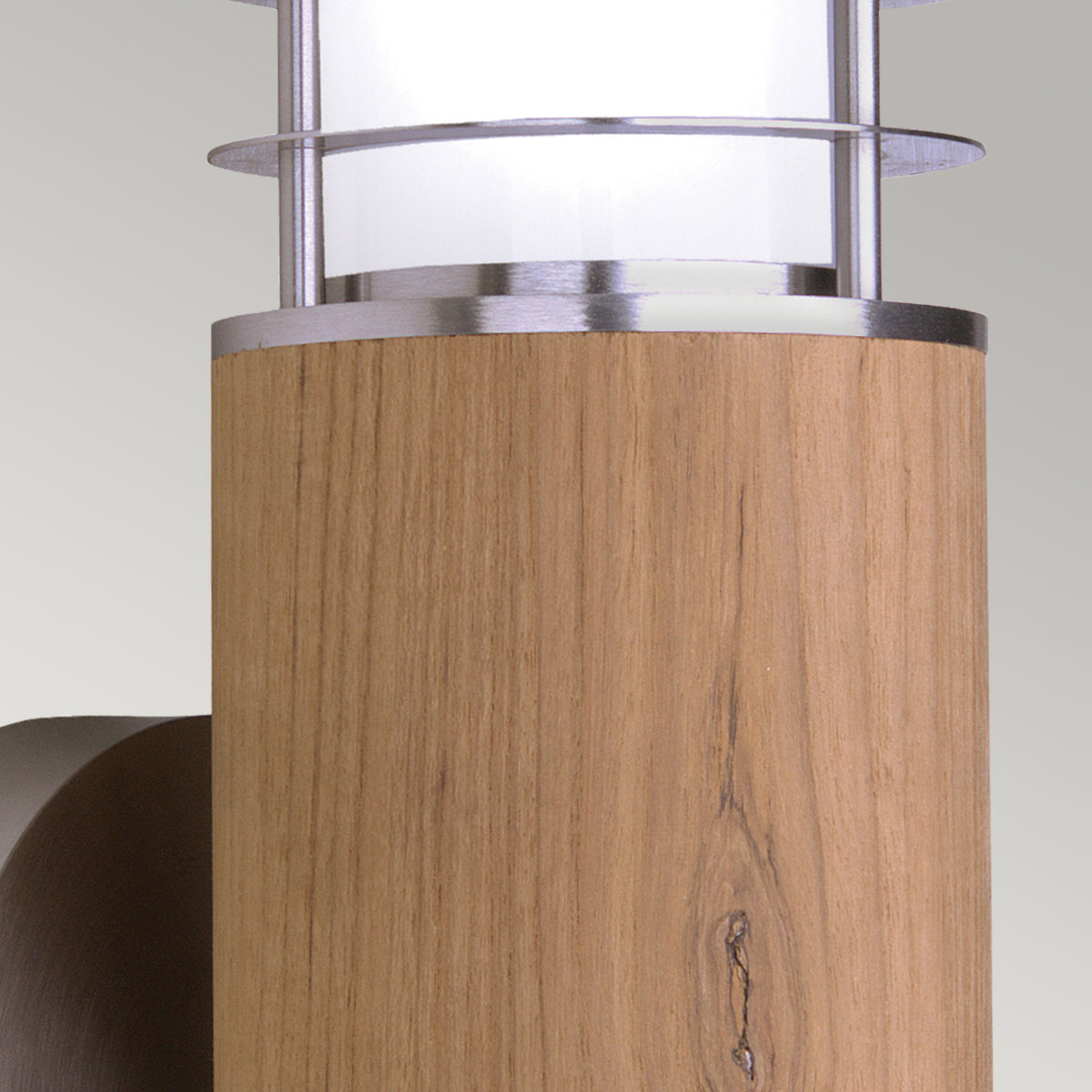 Poole Wall Light - Teak & Steel Finish