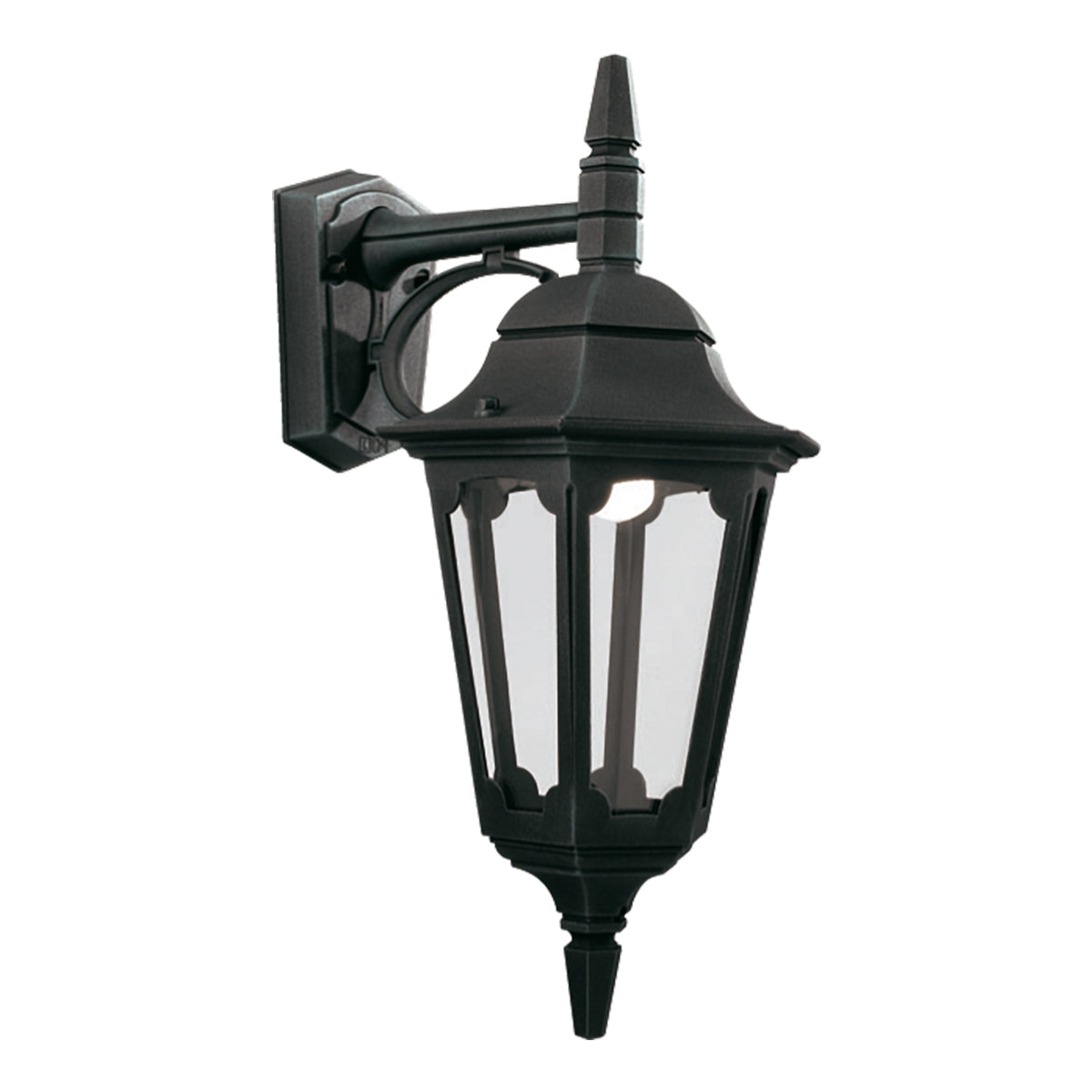 Parish Large & Down Wall Lantern - Black Finish