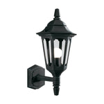 Parish Small & Up Wall Lantern - Black Finish