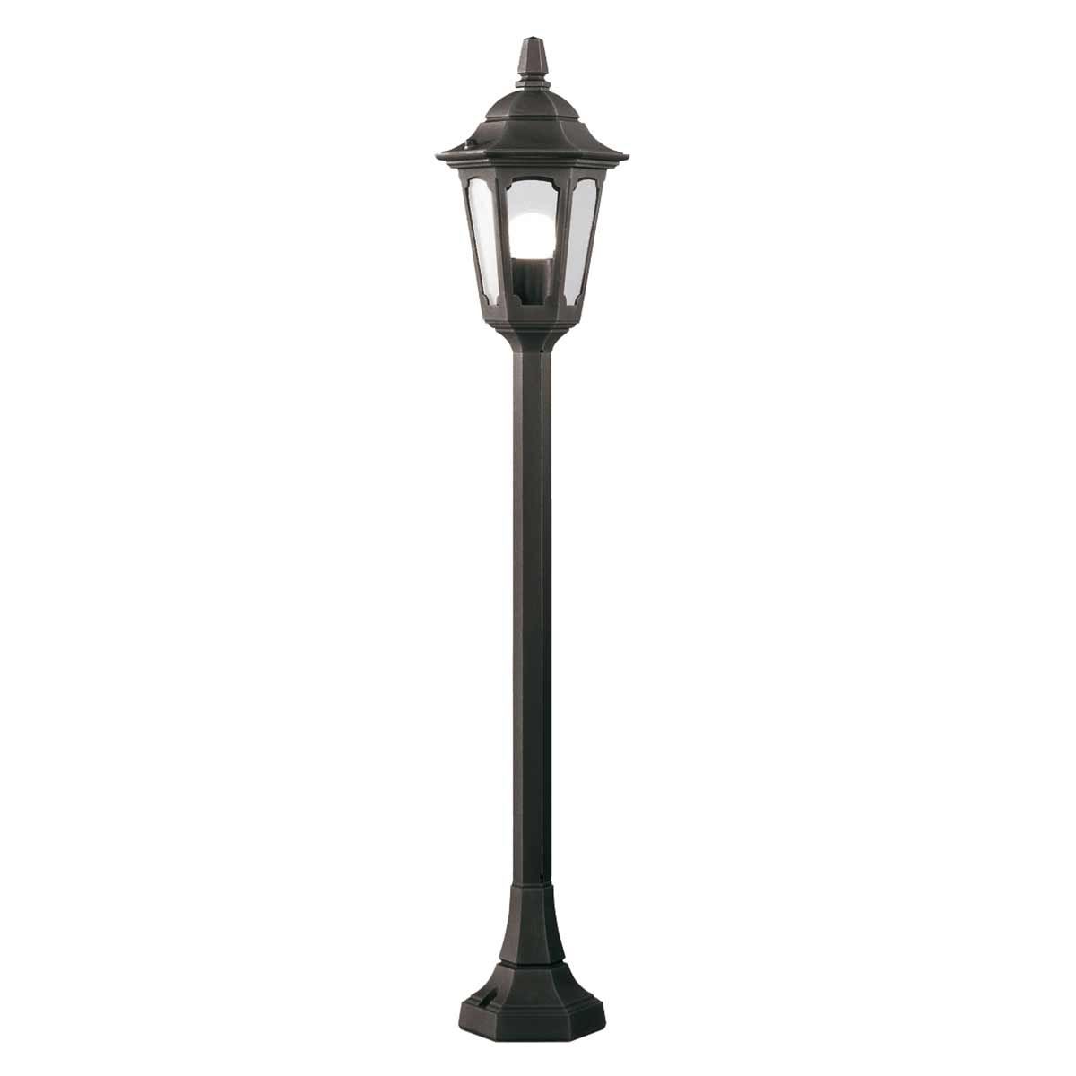 Parish Medium/Large 1 Light Pillar - Black IP44 E27