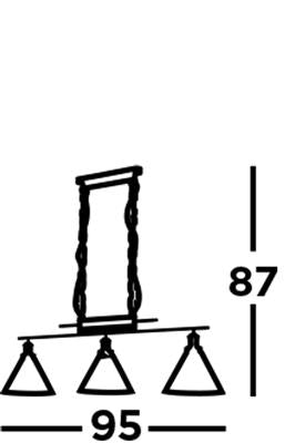 Pyramid 3Lt Kitchen Light - Various Finish