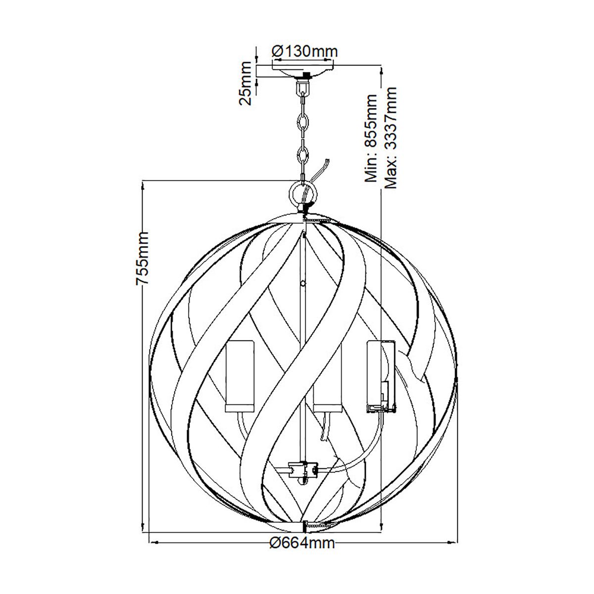 Blacksmith 1/3/4/5Lt Outdoor Pendant - Old Black IP44 E27