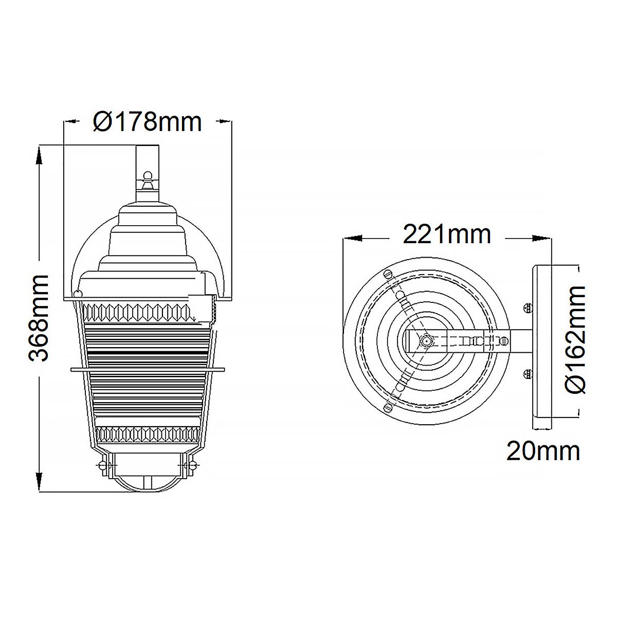 Chance Harbor 1 Light Small /Medium/Large Outdoor Lantern - Weathered Zinc E27 IP44