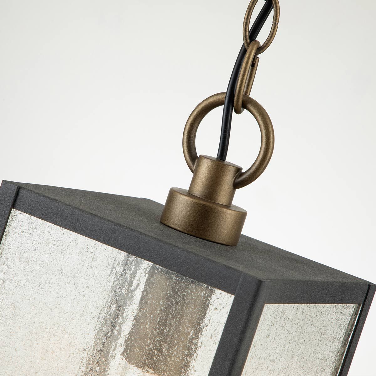 Lahden 1 Light Chain Lantern - Weathered Zinc IP44 E27