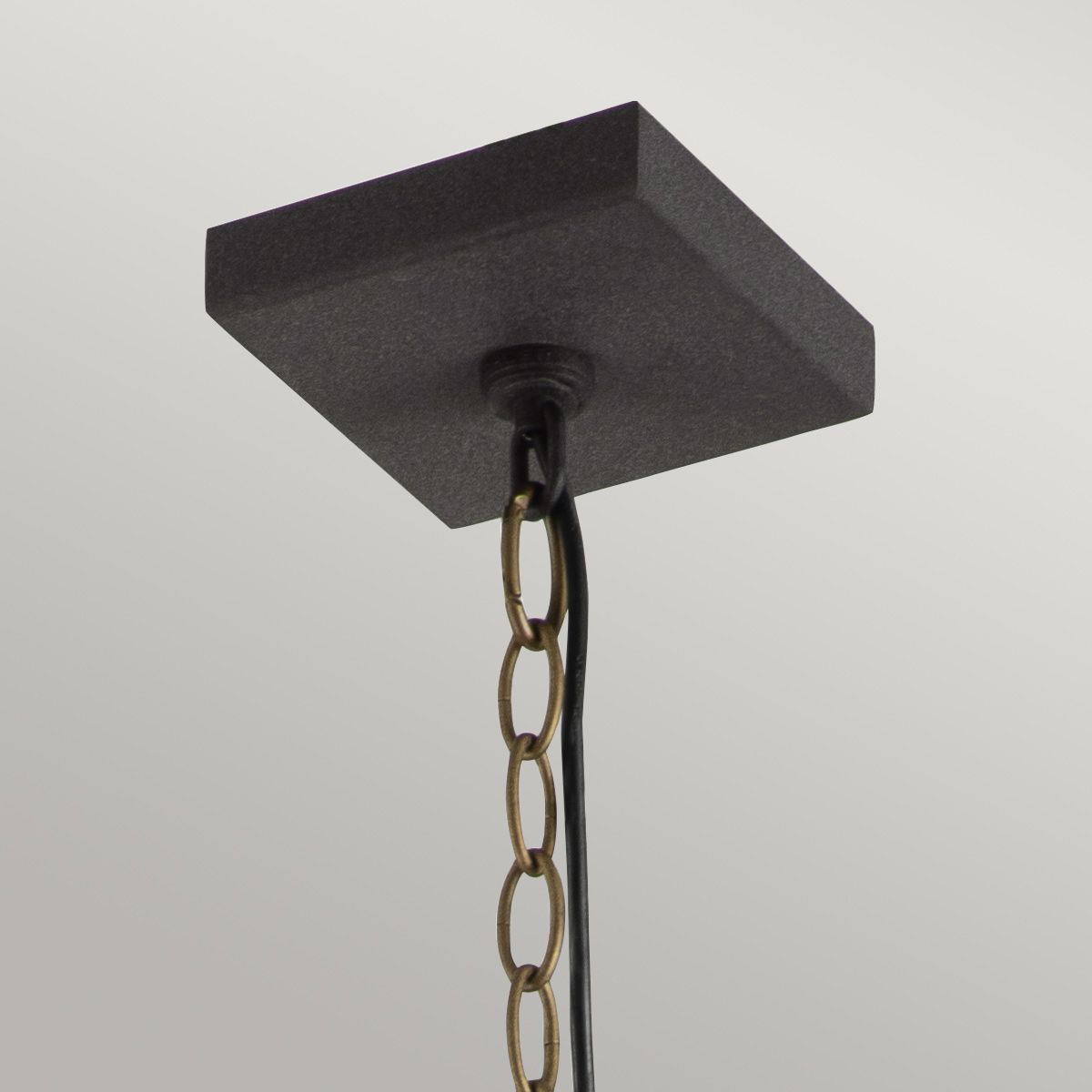 Lahden 1 Light Chain Lantern - Weathered Zinc IP44 E27