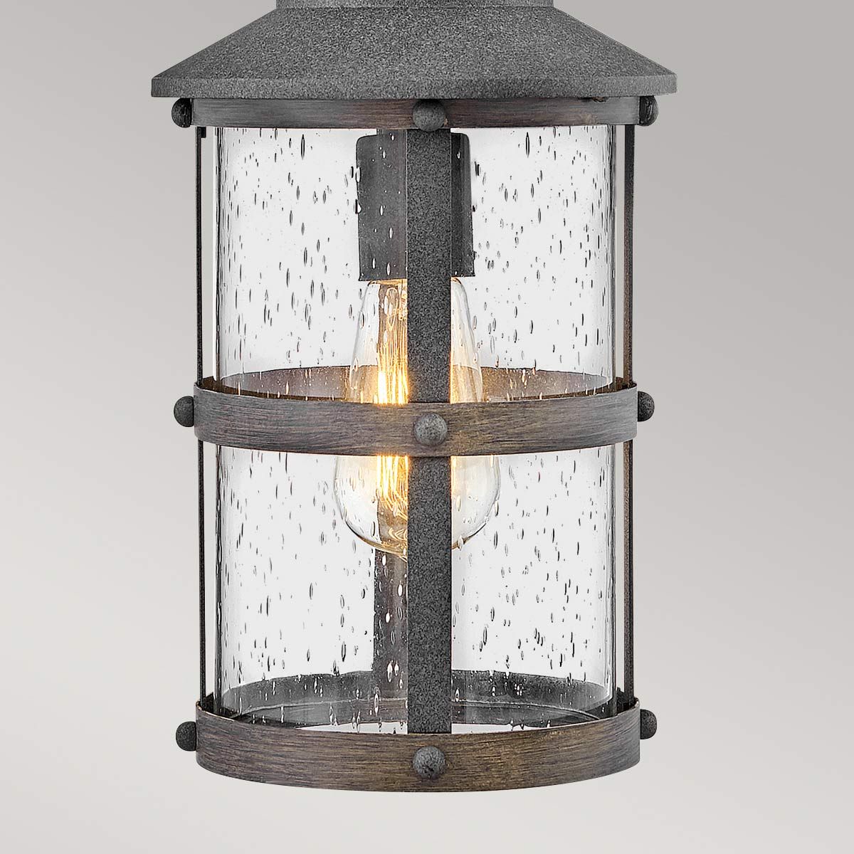 Lakehouse 1/6Lt Chain Lantern - Aged Zinc with Driftwood Grey IP44 E27