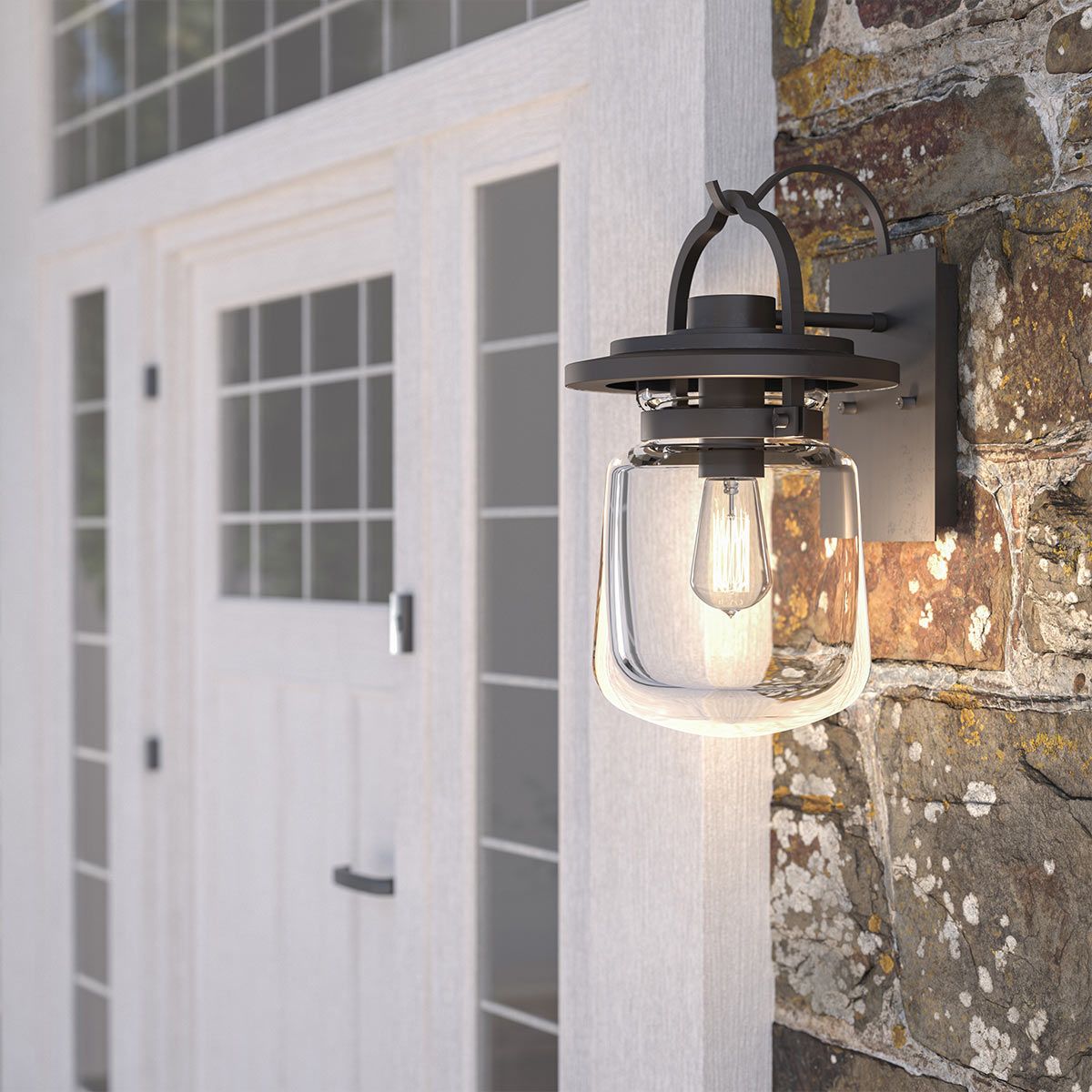 Lasalle 1 Light Small/Medium/Large Outdoor Wall Lantern - Western Bronze E27 IP44