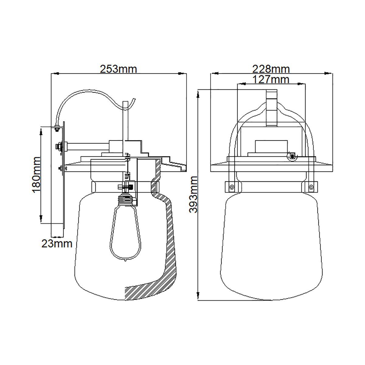 Lasalle 1 Light Small/Medium/Large Outdoor Wall Lantern - Western Bronze E27 IP44