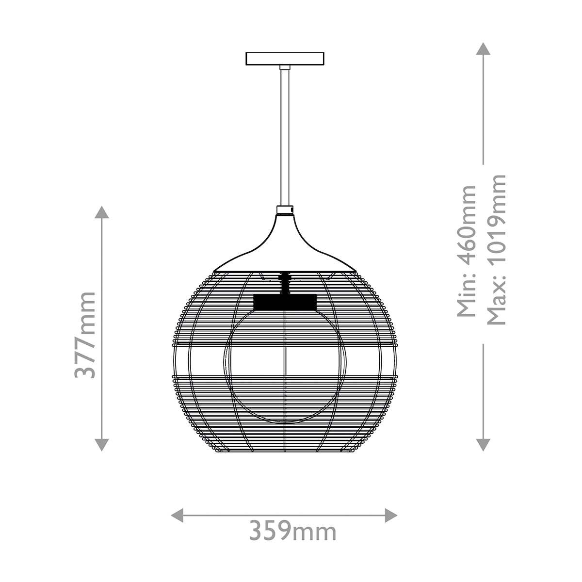 Maddox 1 lt Outdoor Pendant IP44 E27