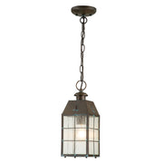 Nantucket 1 Light Medium Chain Lantern - Aged Brass IP44 E27