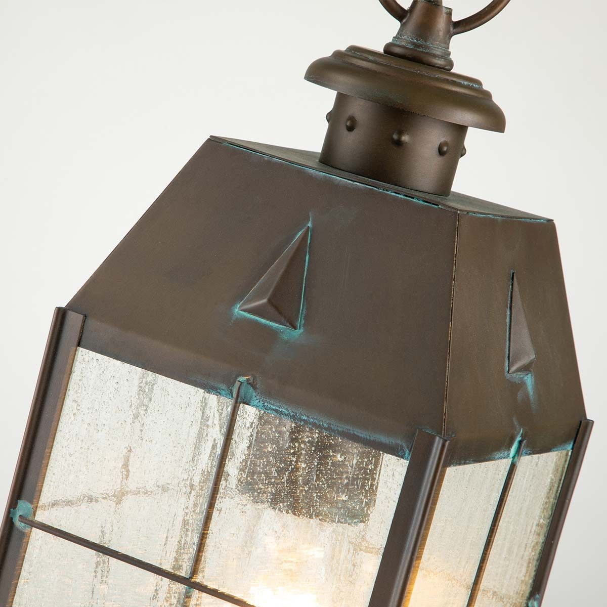 Nantucket 1 Light Medium Chain Lantern - Aged Brass IP44 E27