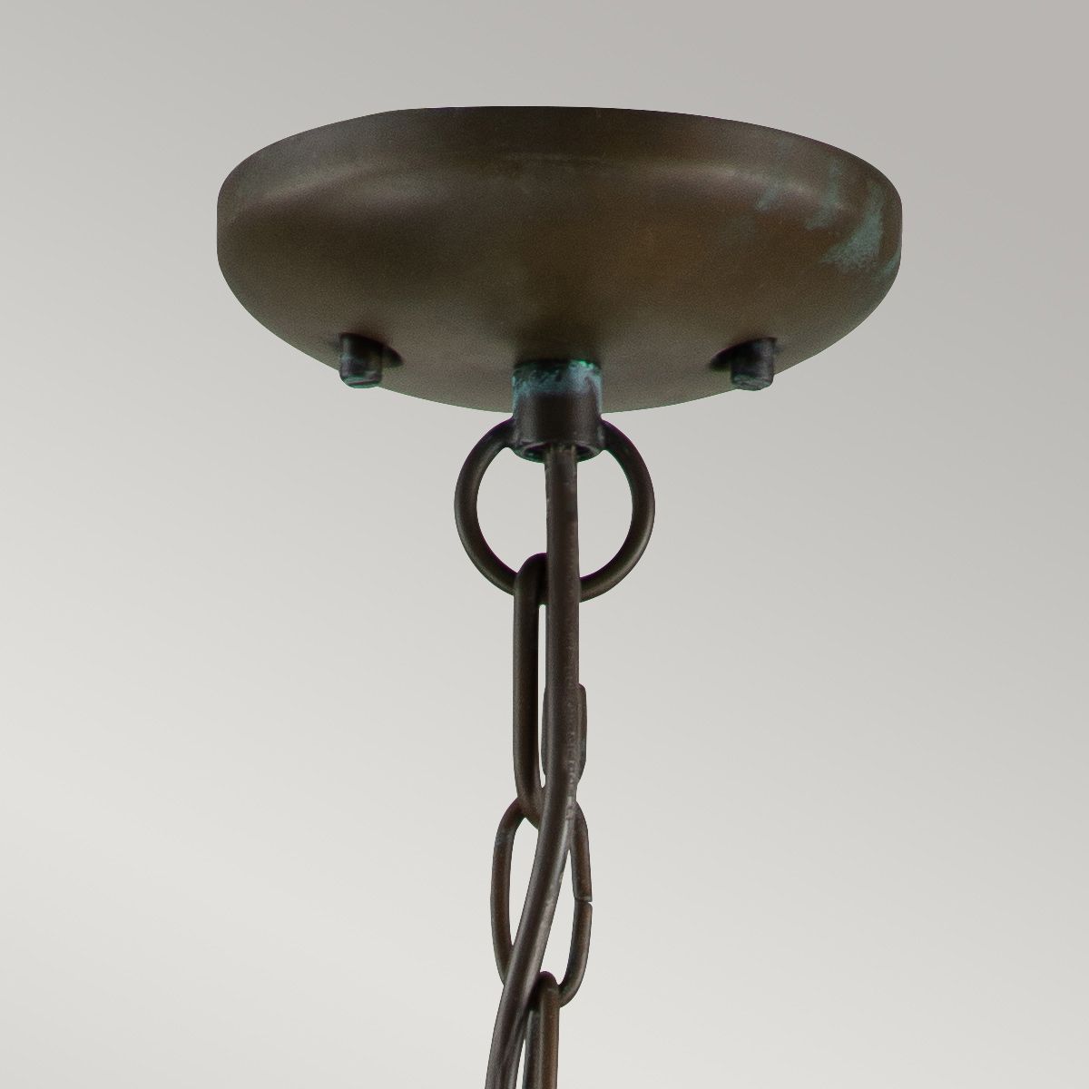 Nantucket 1 Light Medium Chain Lantern - Aged Brass IP44 E27