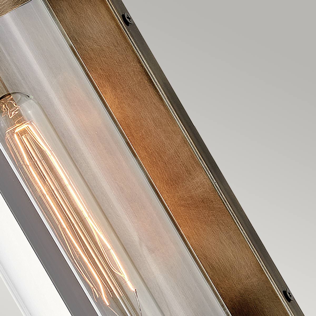 Pearson 1 Light Medium Wall Lantern - Burnished Bronze/Textured Black E27 IP44