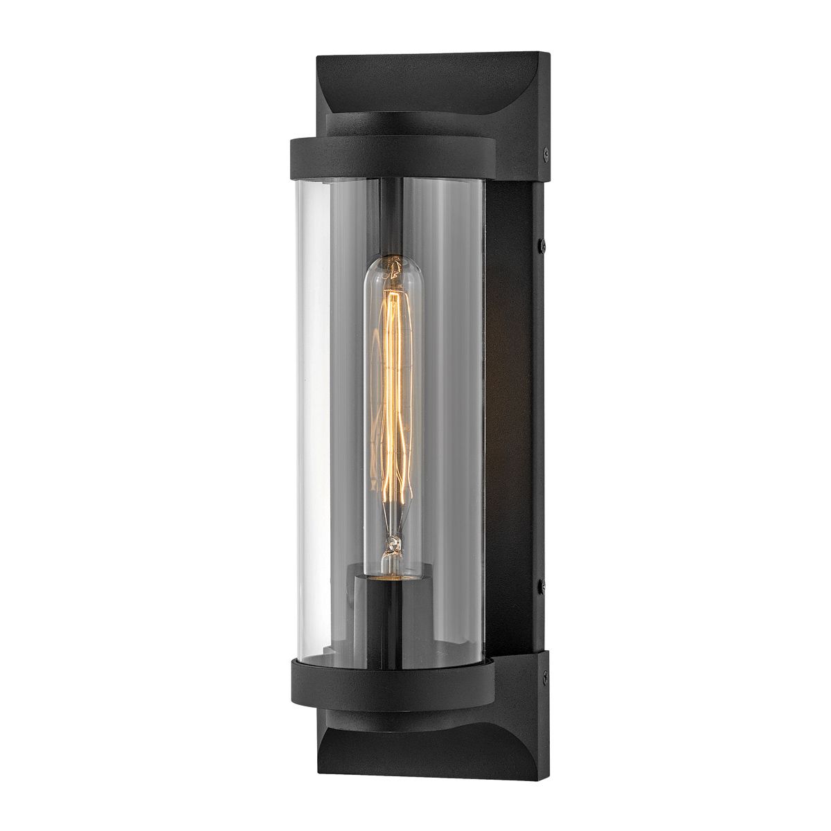 Pearson 1 Light Medium Wall Lantern - Burnished Bronze/Textured Black E27 IP44